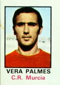 Liga 74-75. Vera Palmés (Real Murcia). Nº 20. Editorial Fher. 📸: José Cano Fernández.