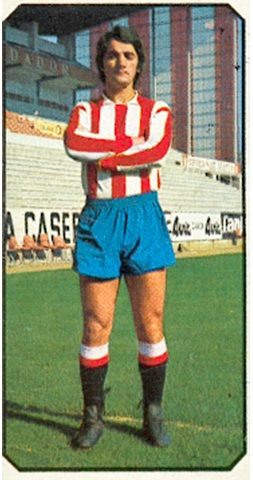 Liga 77-78. Redondo (Sporting de Gijón). Ediciones Este. 📸: Toni Izaro.