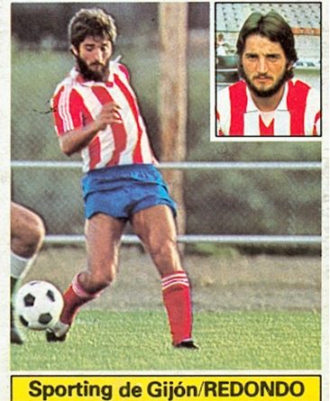 Liga 81-82. Redondo (Sporting de Gijón). Ediciones Este. 📸: Toni Izaro.