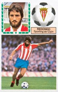 Liga 83-84. Redondo (Sporting de Gijón). Ediciones Este. 📸: Toni Izaro.