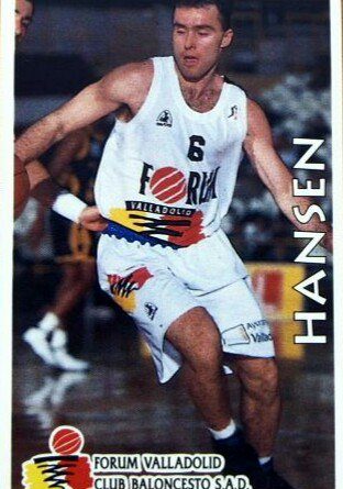 Baloncesto 96-97. Mike Hansen (Forum Valladolid). Editorial Mundicromo, 📸: @cromosvintage84.