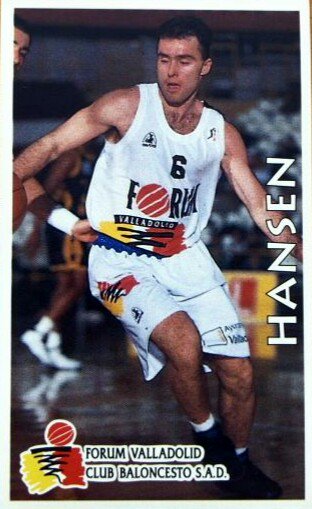 Baloncesto 96-97. Mike Hansen (Forum Valladolid). Editorial Mundicromo, 📸: @cromosvintage84.