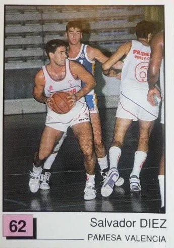 Basket 91 ACB. Salva Díez (Pamesa Valencia). Ediciones Panini. 📸: Paco Jiménez