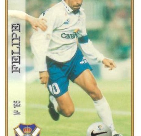 Las fichas de la Liga 97-98. Nº 185. Felipe (C.D. Tenerife). Editorial Mundicromo.