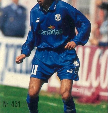 Las fichas de la Liga 97-98. Nº 431. El Mejor 1996-97. Juanele (C.D. Tenerife). Editorial Mundicromo.
