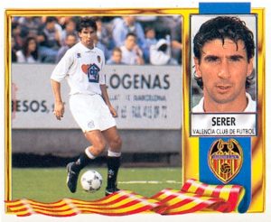 Liga 95-96. Serer (Valencia C.F.). Ediciones Este. 📸: Toni Izaro.