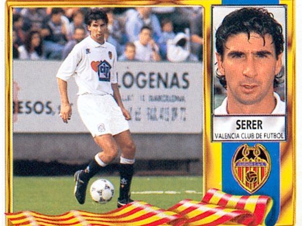 Liga 95-96. Serer (Valencia C.F.). Ediciones Este. 📸: Toni Izaro.