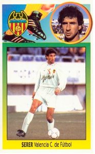 Liga 93-94. Serer (Valencia C.F.). Ediciones Este. 📸: Toni Izaro.
