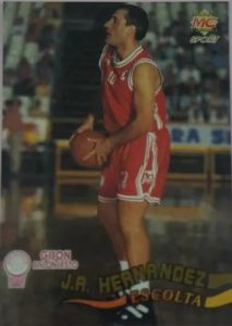 ACB 95. Nº 179. Juan Antonio Hernández (Gijón Baloncesto). Editorial Mundicromo. Fotografía Miguel Ángel Rivas Machado.