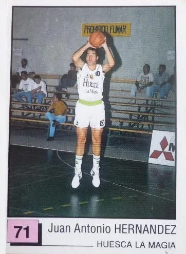 Basket 91 ACB. Juan Antonio Hernández (C.B. Magia Huesca). Ediciones Panini. 📸: Miguel Ángel Rivas Machado.