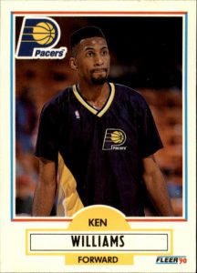 NBA 1990-91. Kenny Williams (Indiana Pacers). Fleer. 📸: Enrique De la Vega Sánchez.