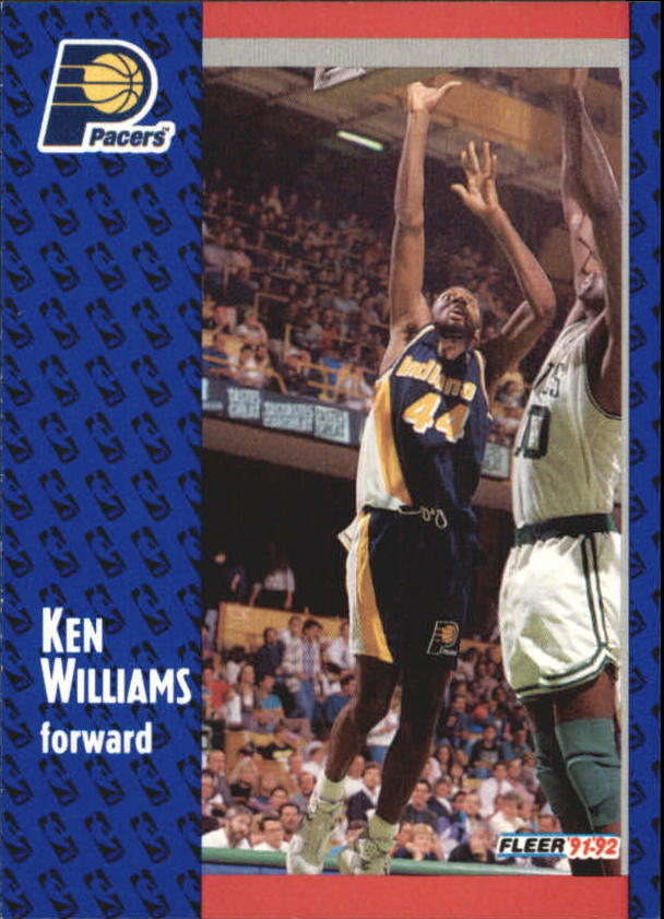 NBA 1991-92. Kenny Williams (Indiana Pacers). Fleer. 📸: Enrique De la Vega Sánchez.