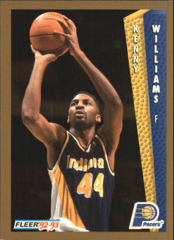 NBA 1992-93. Kenny Williams (Indiana Pacers). Fleer. 📸: Enrique De la Vega Sánchez.