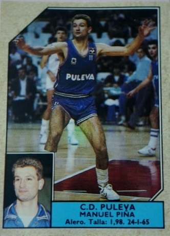 Baloncesto 1988-89. Piña (Puleva Granada). Editorial J. Merchante. 📸: Raúl Espada.