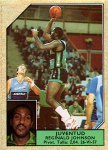 Baloncesto 1988-89. Reginald Johnson (Joventud de Badalona). Editorial J. Merchante. 📸: Grupo de Facebook Nuestros álbumes de cromos.
