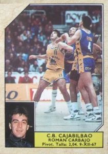 Baloncesto 1988-89. Román Carbajo (Cajabilbao). Editorial J. Merchante. 📸: Luis Pérez Conesa.