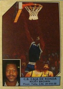 Baloncesto 1990-91. Ricky Brown (Caja de Ronda). Converse. 📸: Luis González Palacios.
