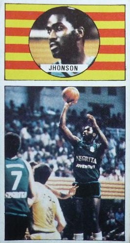 Baloncesto 86-87. Reginald Johnson (Joventut de Badalona). Editorial J. Merchante. 📸: Fernando López García.