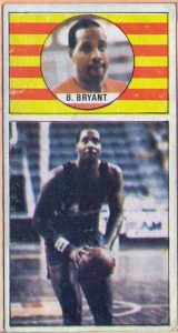 Baloncesto 86-87. Wallace Bryant (F.C. Barcelona). Editorial J. Merchante. 📸: Grupo de Facebook Nuestros álbumes de cromos.