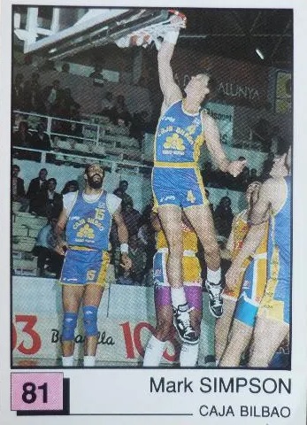 Basket 91 ACB. Mark Simpson (Cajabilbao). Ediciones Panini. 📸: Luis Porta Ramos.