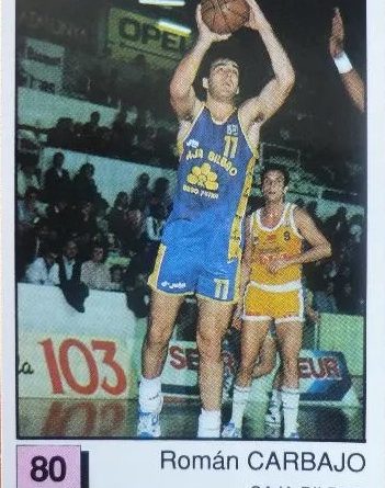 Basket 91 ACB. Román Carbajo (Cajabilbao). Ediciones Panini. 📸: Luis Pérez Conesa.
