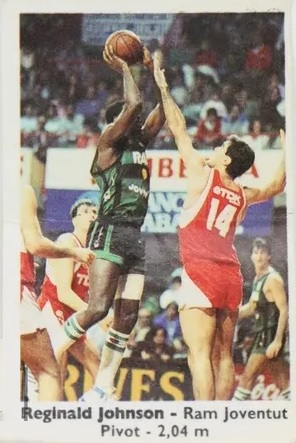 Basket Cromos 88-89. Reginald Johnson (Juventud de Badalona). Editorial J. Merchante – Bollycao. 📸: Felipe Martín Moreno.