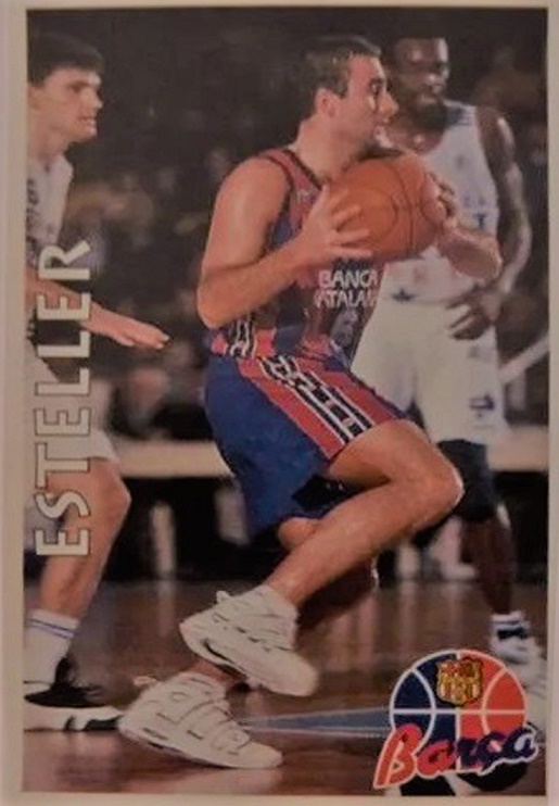 Liga ACB 1996-97. Roger Esteller (F.C. Barcelona). Editorial Mundicromo. 📸: Pablo Ruiz Arias.