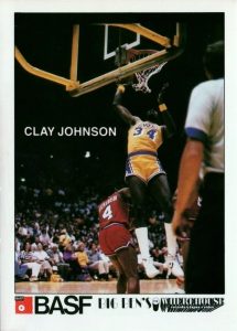 NBA 1982-83. Clay Johnson (Los Angeles Lakers). BASF. 📸: Cristian Peláez Cifuentes.