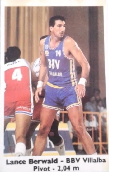 Basket Cromos 88-89. Lance Berwald (BBV Villalba). Editorial J. Merchante – Bollycao. 📸: Julián López Fernández.