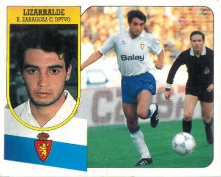 Liga 91-92. Lizarralde (Real Zaragoza). Ediciones Este.