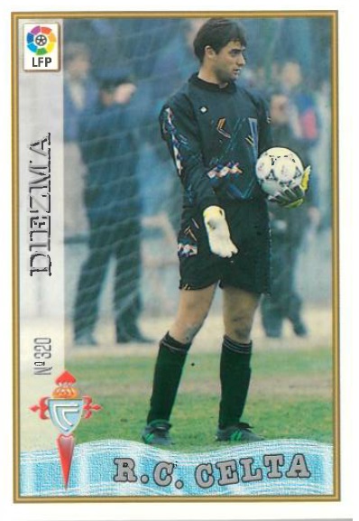 Las fichas de la Liga 97-98. Nº 320. Diezma (Real Club Celta de Vigo). Editorial Mundicromo.