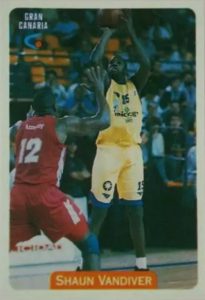 ACB 95-96. Shaun Vandiver (C.B. Gran Canaria). Editorial Mundicromo. 📸: Luis Rodríguez Alfaro.