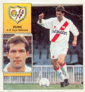 Liga 92-93. Višnjić (Rayo Vallecano). Ediciones Este. 📸: Toni Izaro.