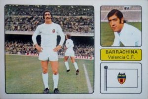 Campeonato de Liga 73-74. Barrachina (Valencia C.F.). Editorial Fher. 📸: Esteban Muñoz Pérez.