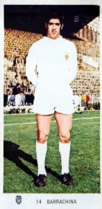 Campeonatos Nacionales de Fútbol 1973-74. Barrachina (Valencia C.F.). Editorial Ruiz Romero. 📸: Luis Moreno Arregui.