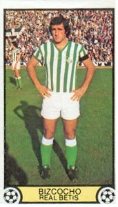 Liga 79-80. Bizcocho (Real Betis). Ediciones Este. 📸: Toni Izaro.