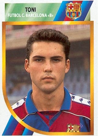 Liga 94-95. Toni Velamazán (F.C. Barcelona B). Ediciones Este. 📸: Toni Izaro.