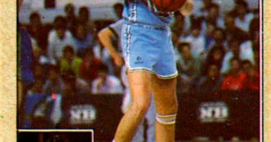 Liga ACB 1988-89. Pedro Ramos (Tenerife Nº 1). Editorial J. Merchante. 📸: Grupo de Facebook Nuestros álbumes de cromos.