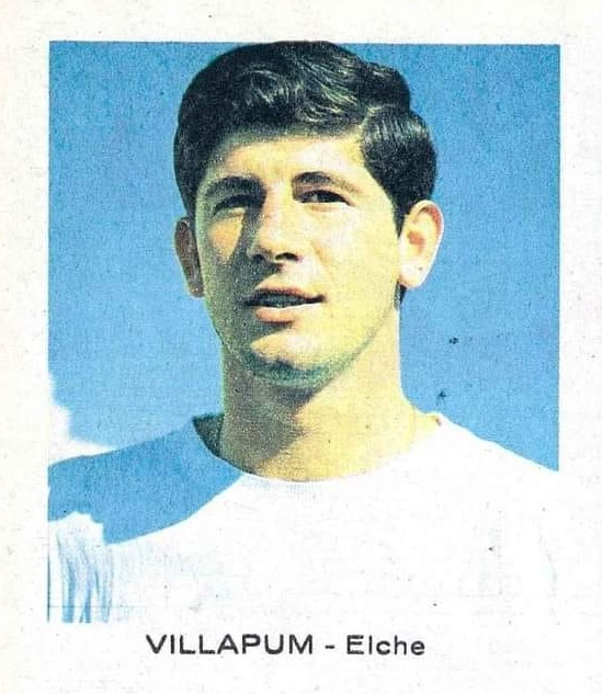 Los Ases del Fútbol Nacional 1968. Villapún (Elche C.F.). Editorial Bruguera. 📸: Grupo de Facebook «Nuestros álbumes de cromos».