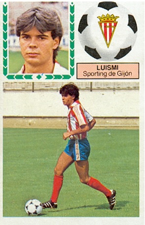 Liga 83-84. Luismi (Sporting de Gijón). Fichaje 35. Ediciones Este. 📸: Toni Izaro.