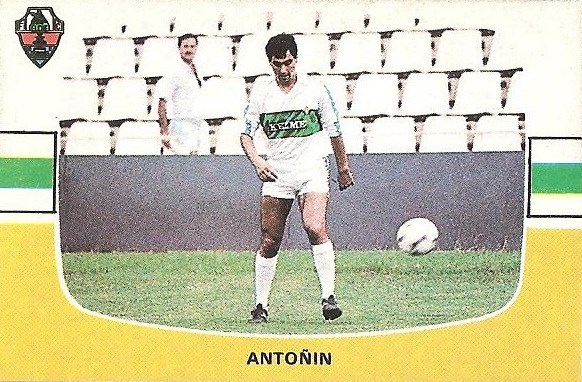Liga 84-85. Antoñín (Elche C.F.). Cromos Cano.