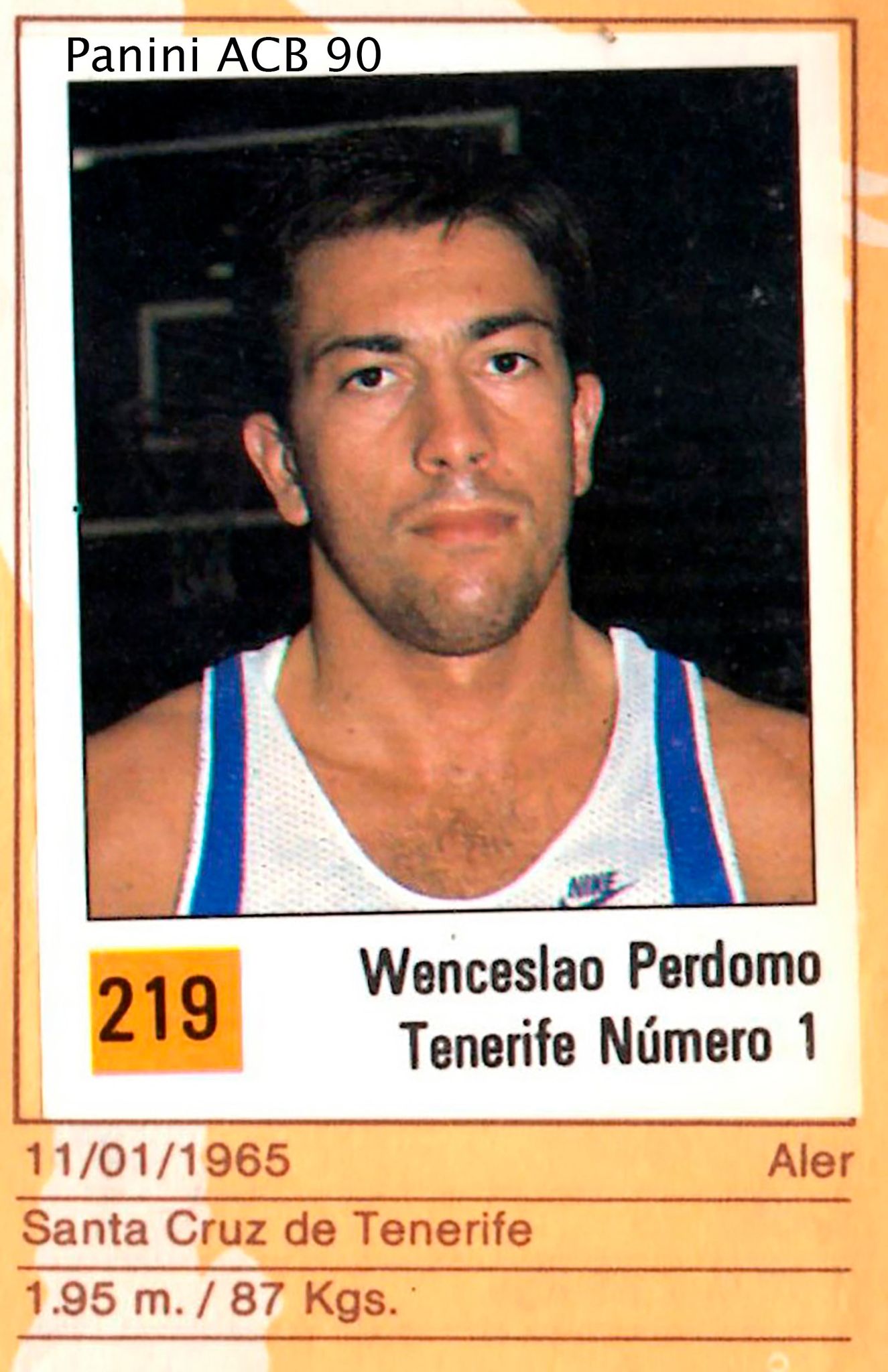 Basket 90 ACB. Wen Perdomo (Tenerife Número 1). Ediciones Panini. 📸: Grupo de Facebook don basket.