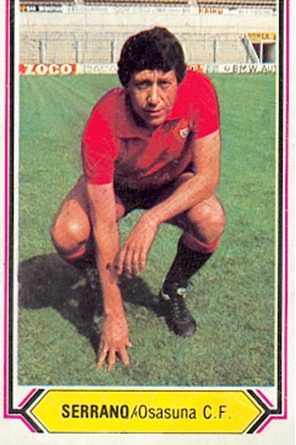 Liga 80-81. Serrano (C.A. Osasuna). Ediciones Este. 📸: Toni Izaro.