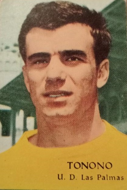 Liga 68-69. Tonono (UD Las Palmas). Ediciones FHER. 📸: Ramón Pérez Martínez.