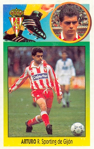 Liga 93-94. Arturo (Real Sporting de Gijón). Ediciones Este. 📸: Toni Izaro.