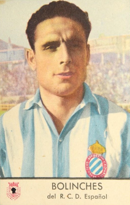 Liga 1952 -1953. Bolinches (R.C.D. Español). Castellblanch. 📸: Raúl Rodríguez.