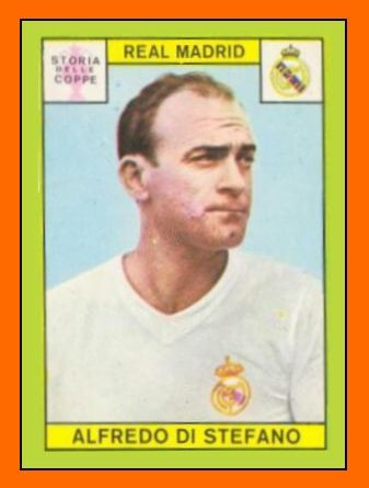 Liga 1968-69. Di Stefano (Real Madrid). Editorial Panini. 📸: Miguel López.