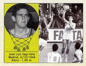 José Luis Sagi-Vela (Estudiantes). 📸: Cromo-Montaje del Grupo de Facebook don basket.