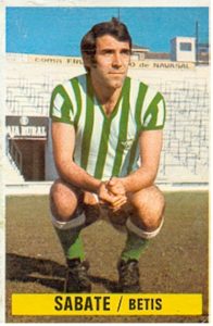 Liga 74-75. Sabaté (Real Betis). Ediciones Este. 📸: Toni Izaro.