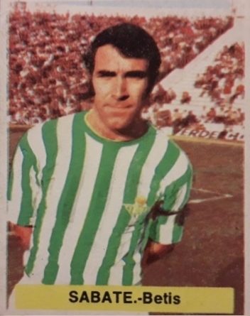 Liga 75-76. Sabaté (Real Betis). Editorial Fini. 📸: Juan Ruiz.